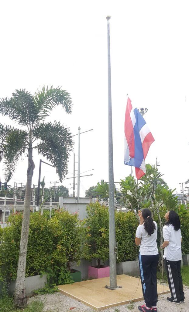 Flag raising at APIS